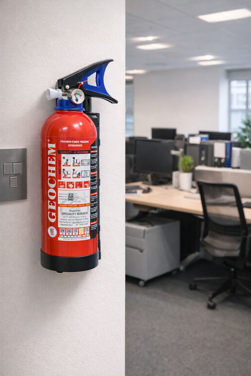 1kg ABC powder fire extinguisher for office and electrical fire safety